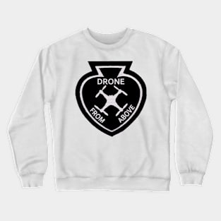 Drone From Above Vintage Style Patch Crewneck Sweatshirt